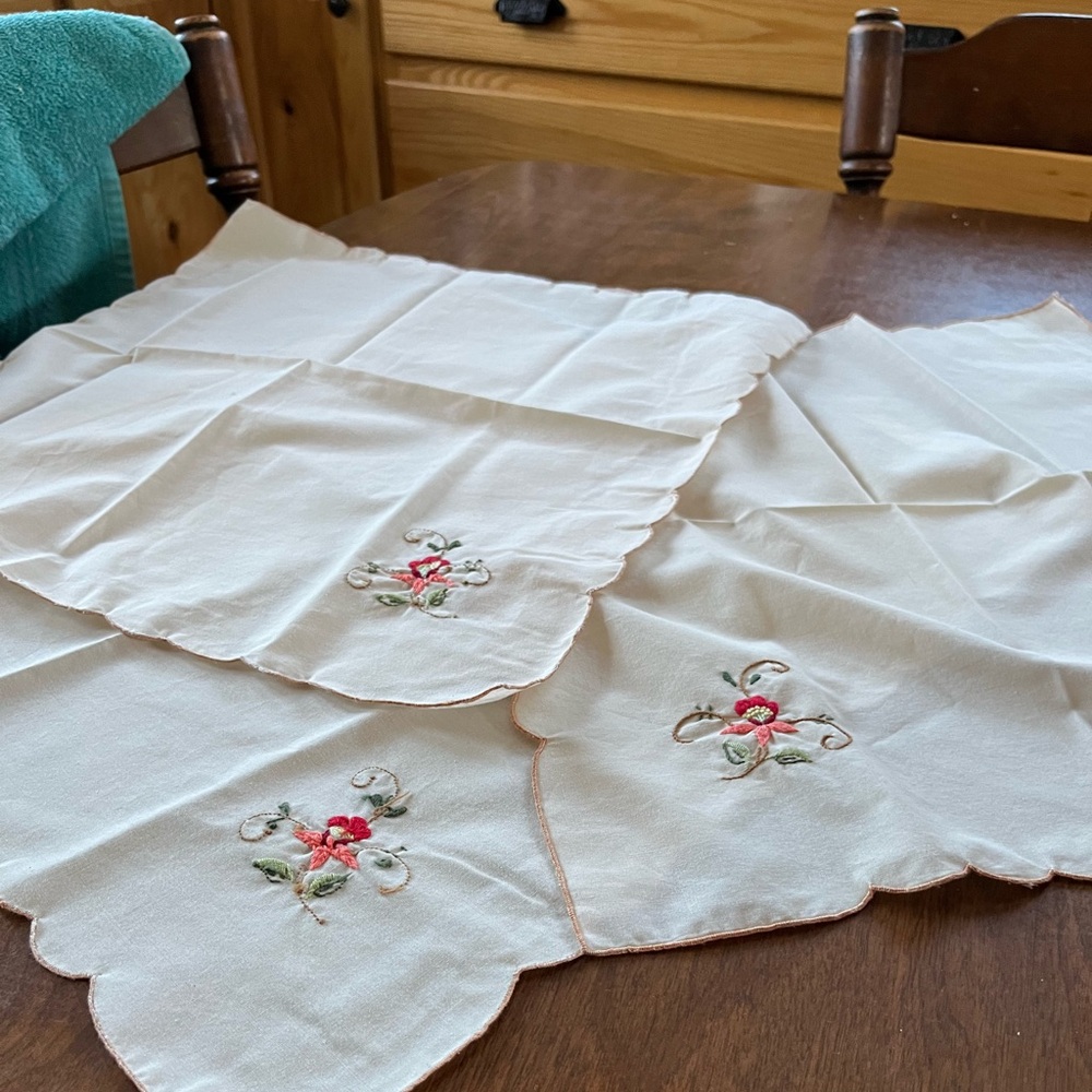 Vintage dresser scarfs